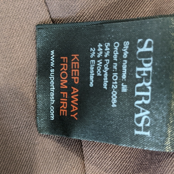 EUC Supertrash Jill Dark Mauve Blazer with back detail - Picture 6 of 9